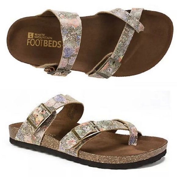 white mountain gracie footbed sandals